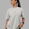 Be Yourself FLXCotton Tee Oversize - Circular Grey Washed-Violet