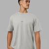 Be Yourself FLXCotton Tee Oversize - Circular Grey Washed-Violet