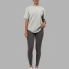 Be Yourself FLXCotton Tee Oversize - Circular Grey Washed-Violet