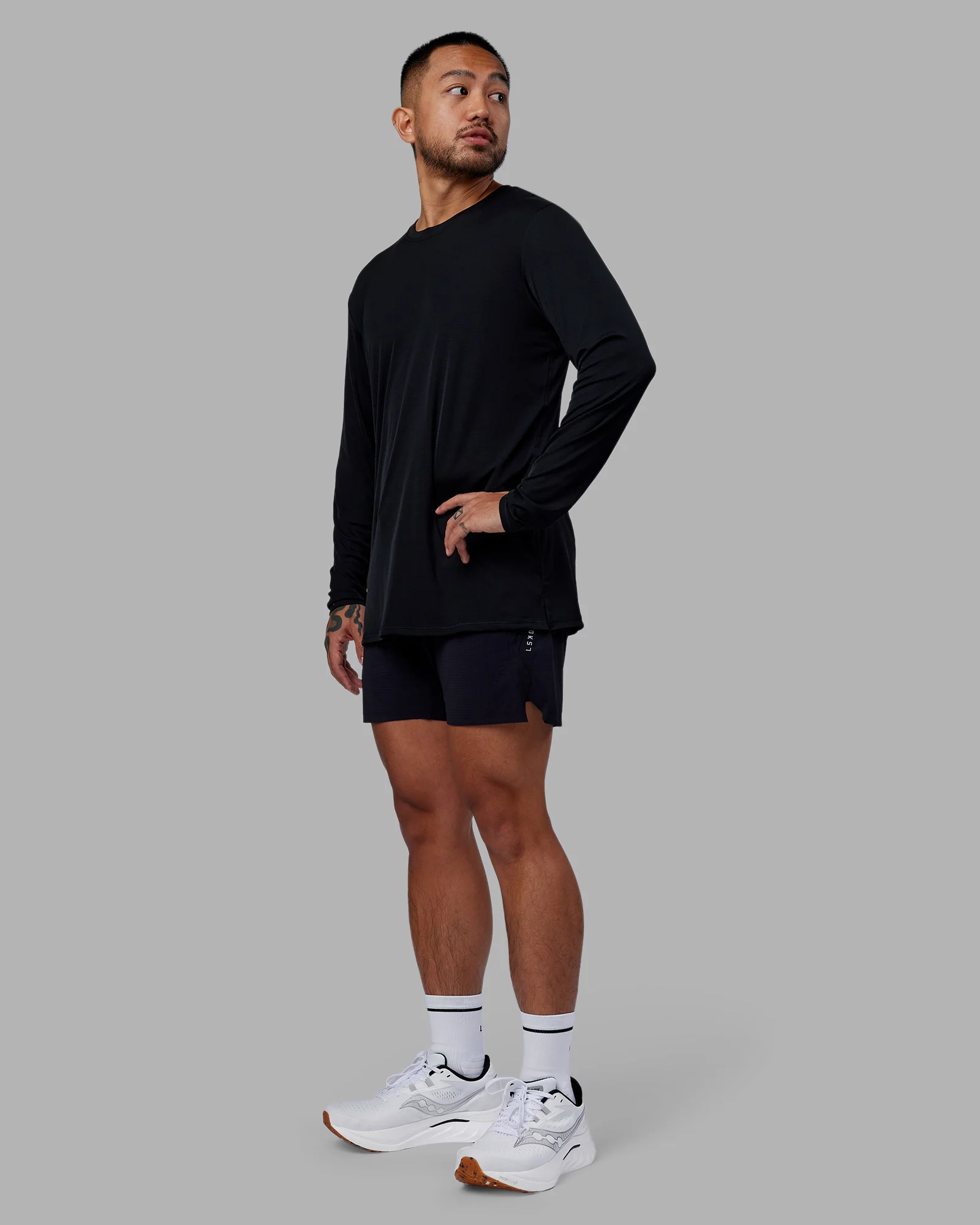 Pace Running Long Sleeve Top - Black