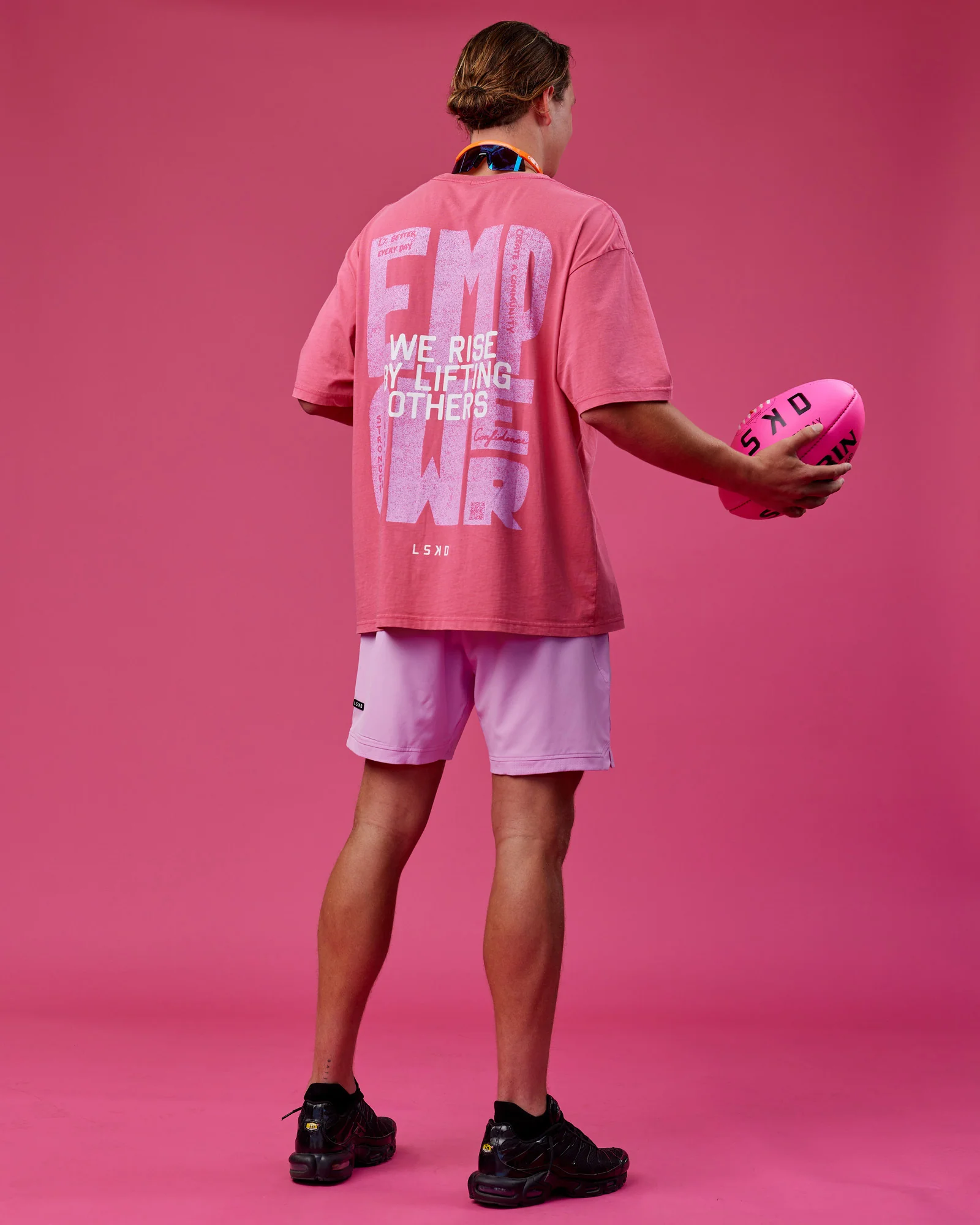 Washed Empower Oversize Tee - Berry Pink-Pastel Orchid