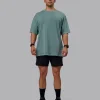 Washed Lifting Club Heavyweight Oversize Tee - Storm-Black
