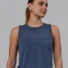 Vital Cropped Training Tank - Midnight Blue