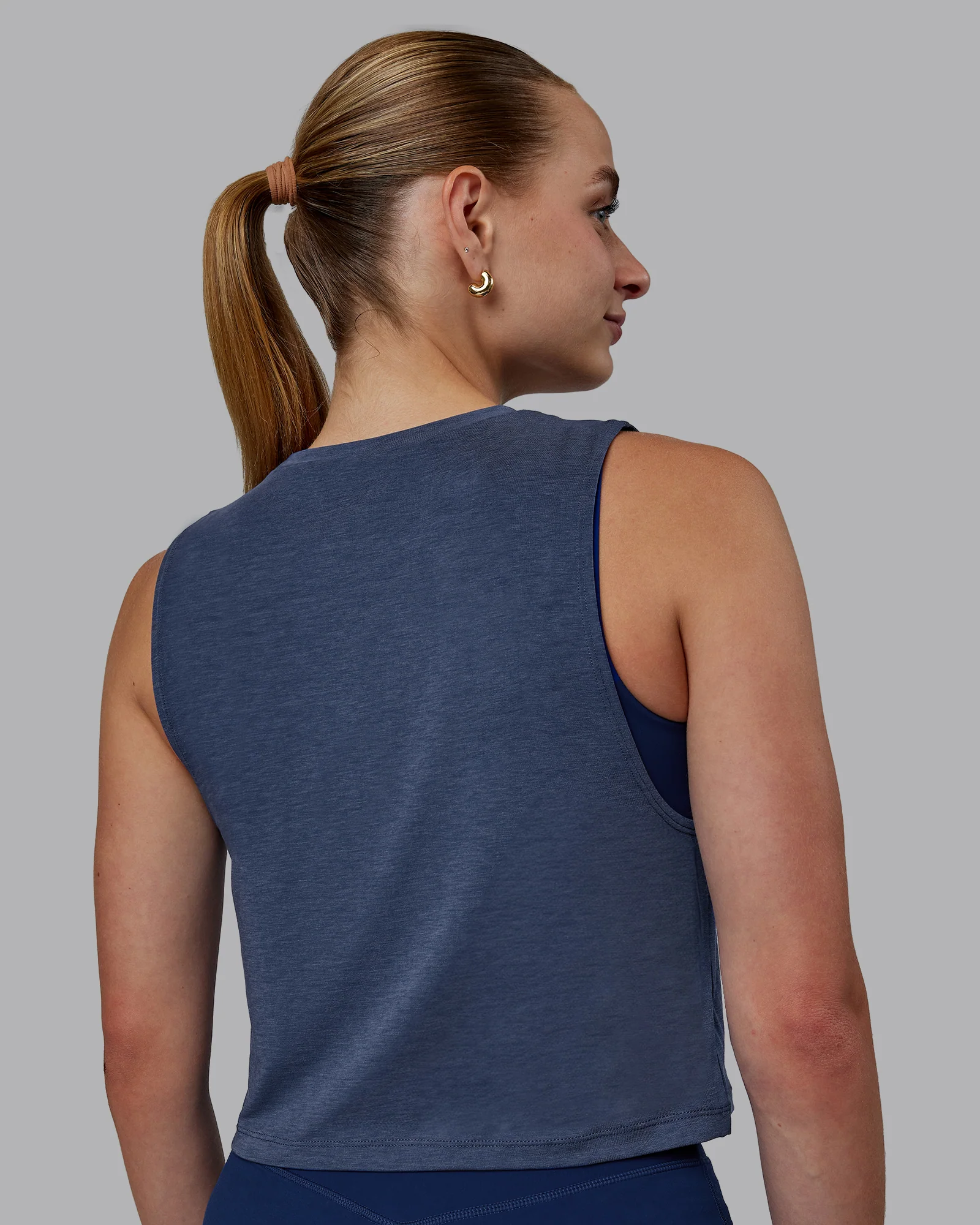 Vital Cropped Training Tank - Midnight Blue