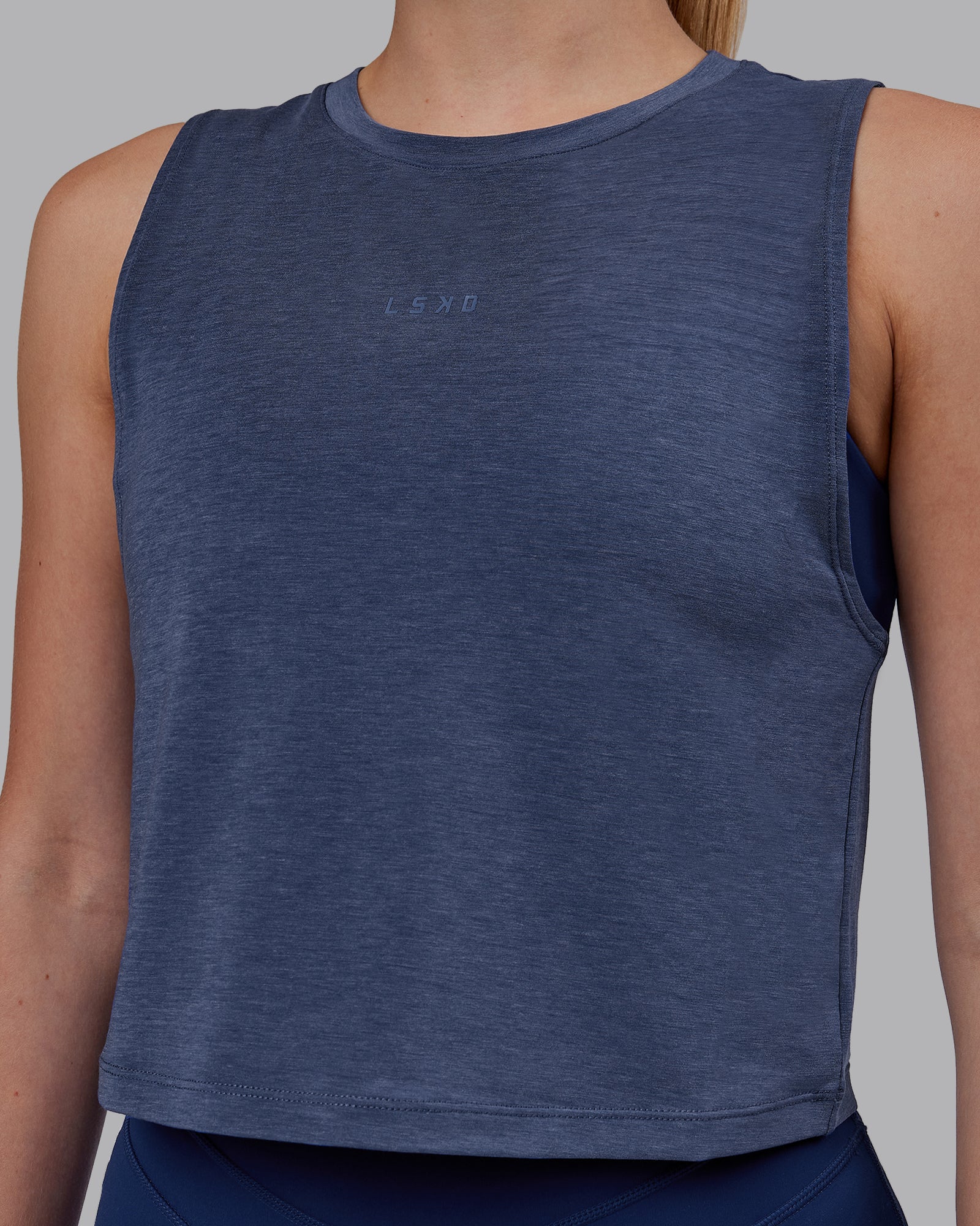 Vital Cropped Training Tank - Midnight Blue