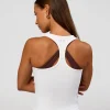 Flow Rib Scoop Neck Tank - White