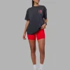 Inferno Journey FLXCotton Oversized Tee - Black Washed-Ultra Orange