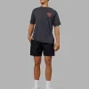 Inferno Journey FLXCotton Oversized Tee - Black Washed-Ultra Orange