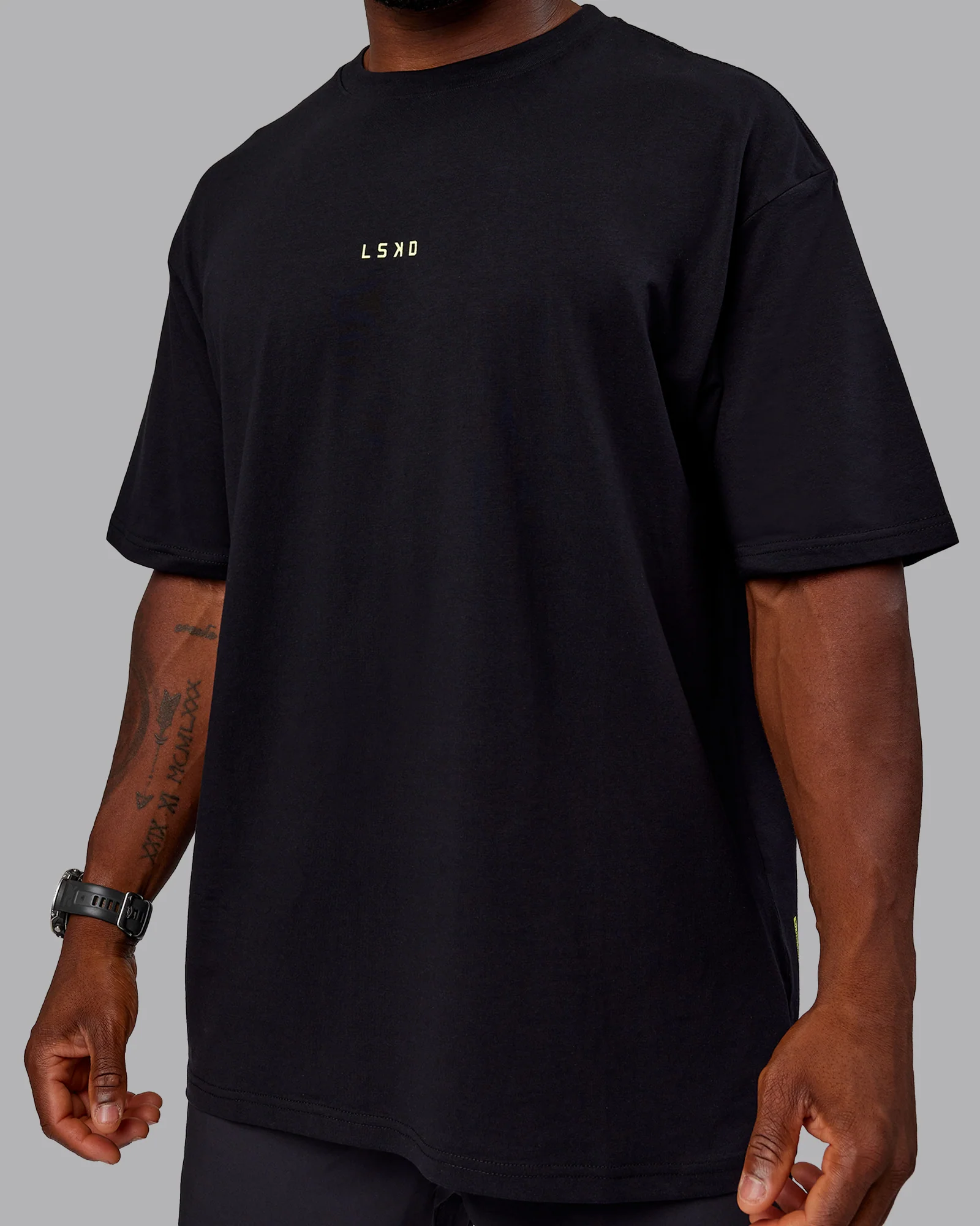 15789-leg-it-flxcotton-oversized-tee-black-volt-10.webp Leg It FLXCotton Oversized Tee - Black-Volt