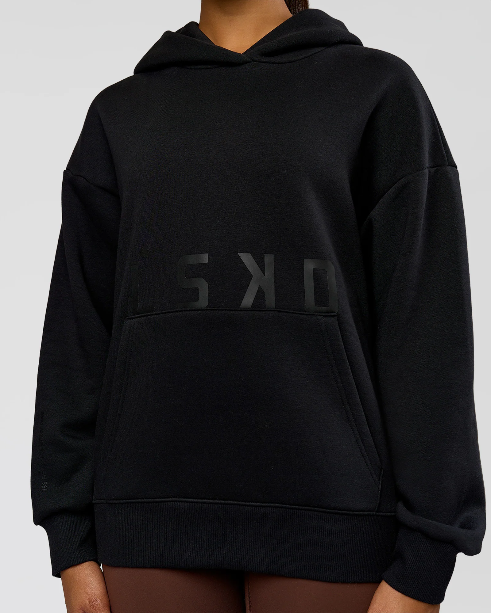 Shadow Mode Oversized Hoodie - Black