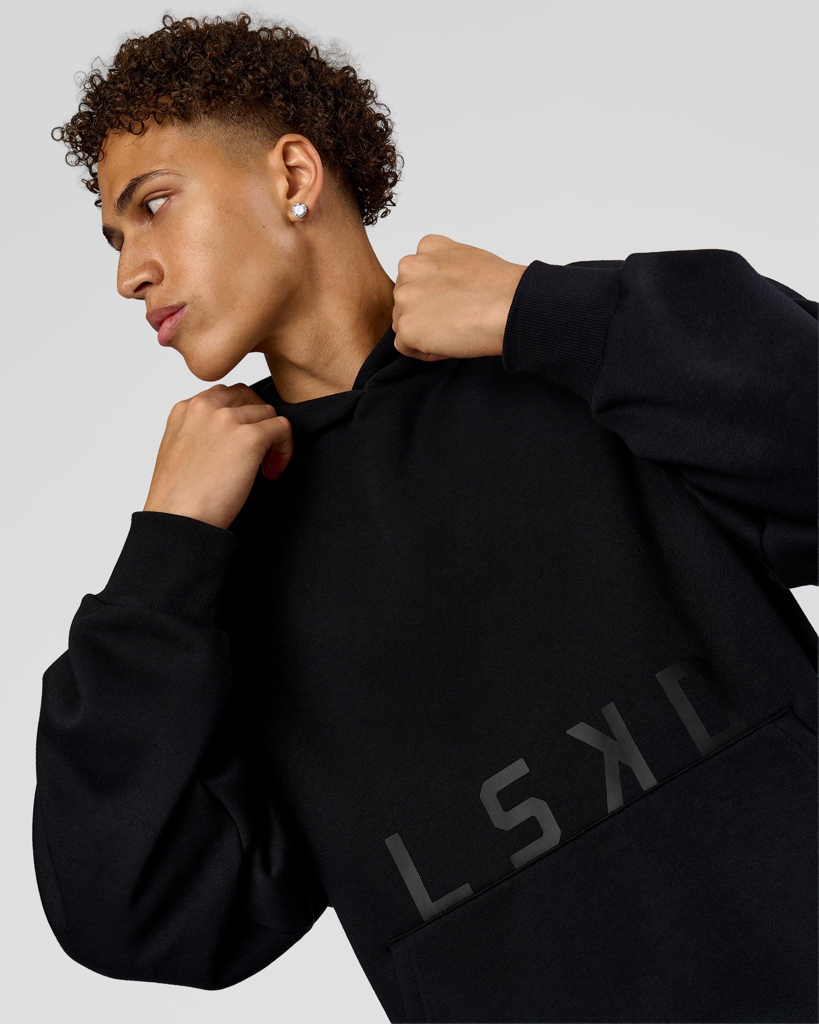 Shadow Mode Oversized Hoodie - Black