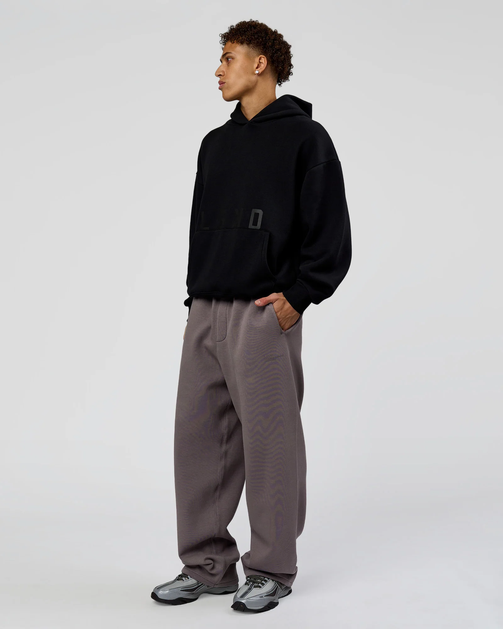 Shadow Mode Oversized Hoodie - Black