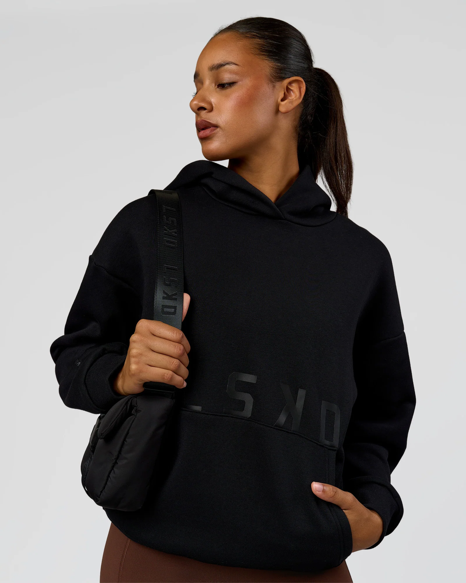 Shadow Mode Oversized Hoodie - Black