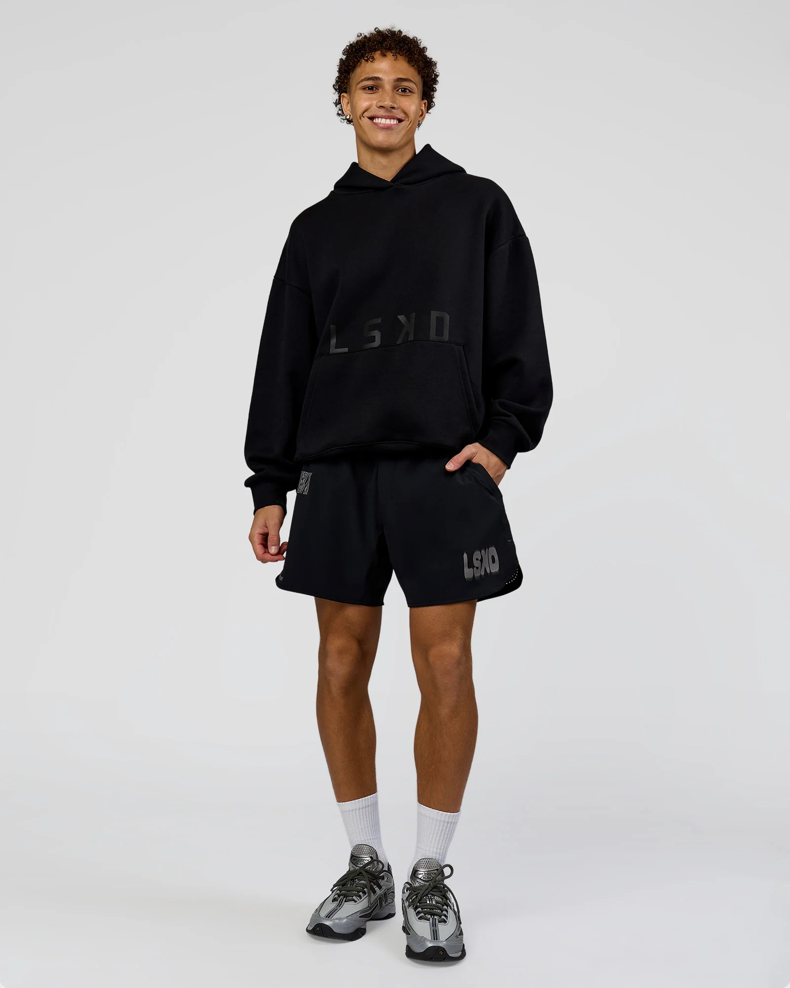 Shadow Mode Oversized Hoodie - Black
