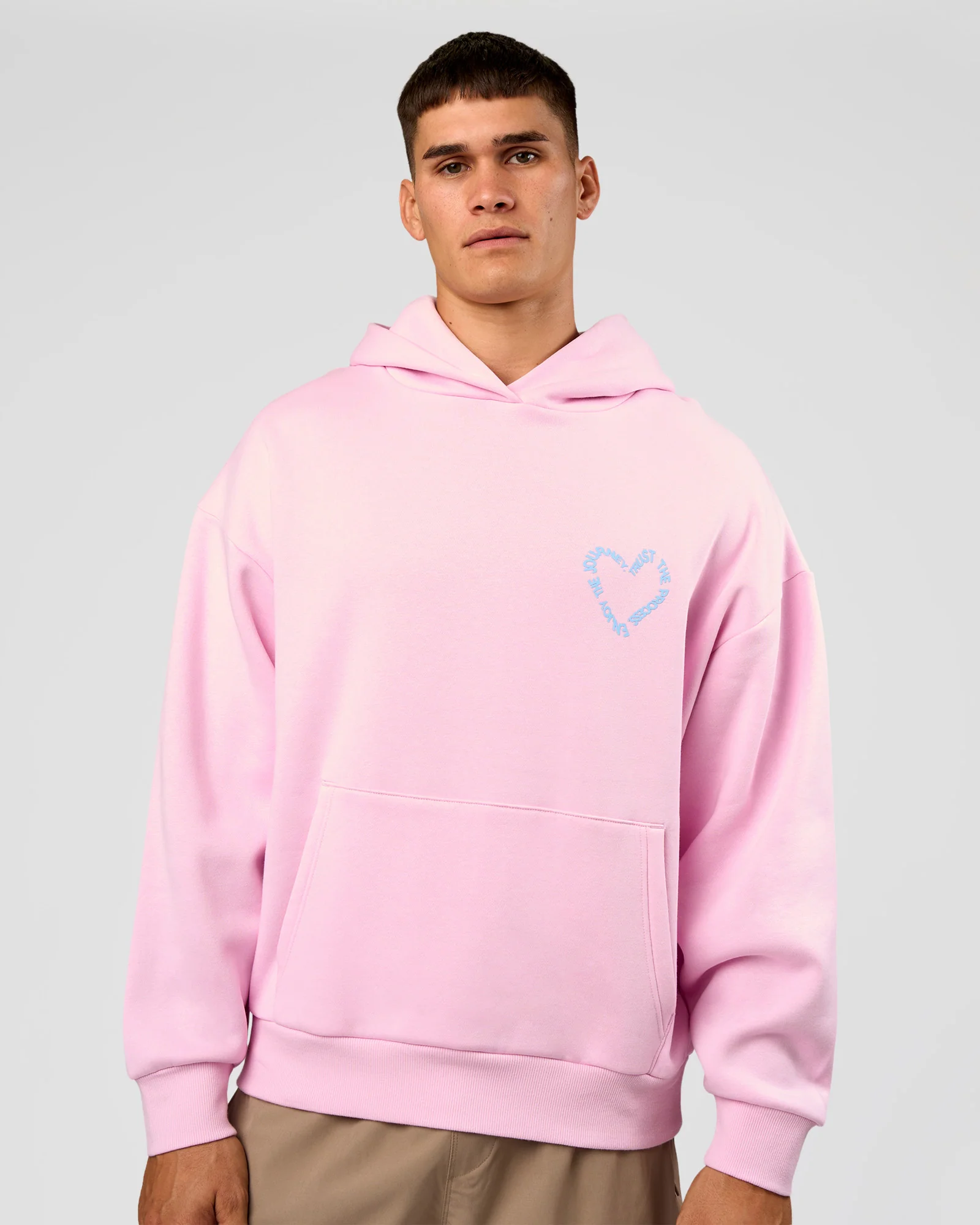 Unisex Love The Process Oversize Hoodie - Marshmallow-Open Air