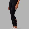 Rep Ultra High-Rise Full Length Legging Pockets - Black-Ultra Orange