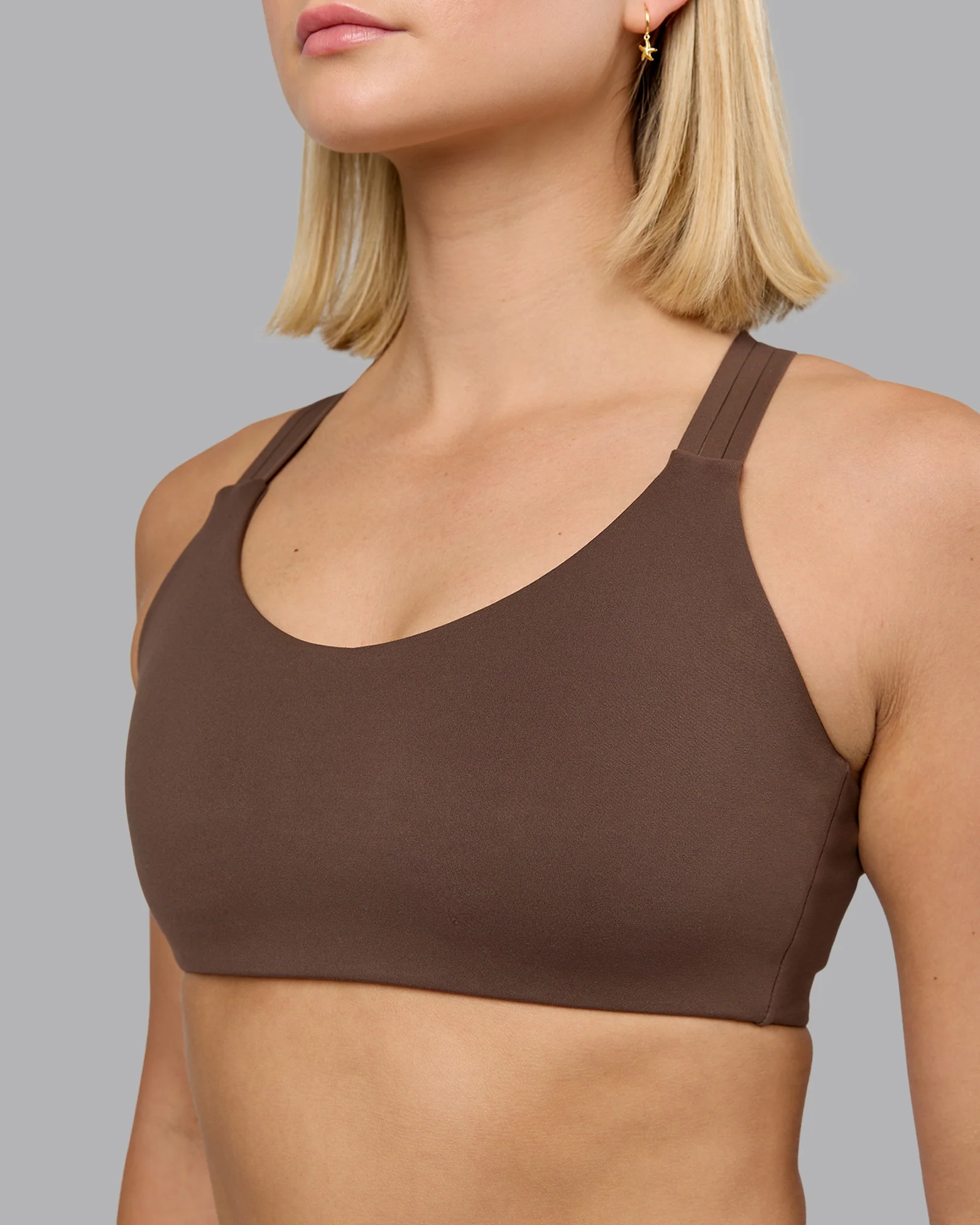 Push The Limit Sports Bra - Chocolate Martini
