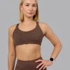 Push The Limit Sports Bra - Chocolate Martini