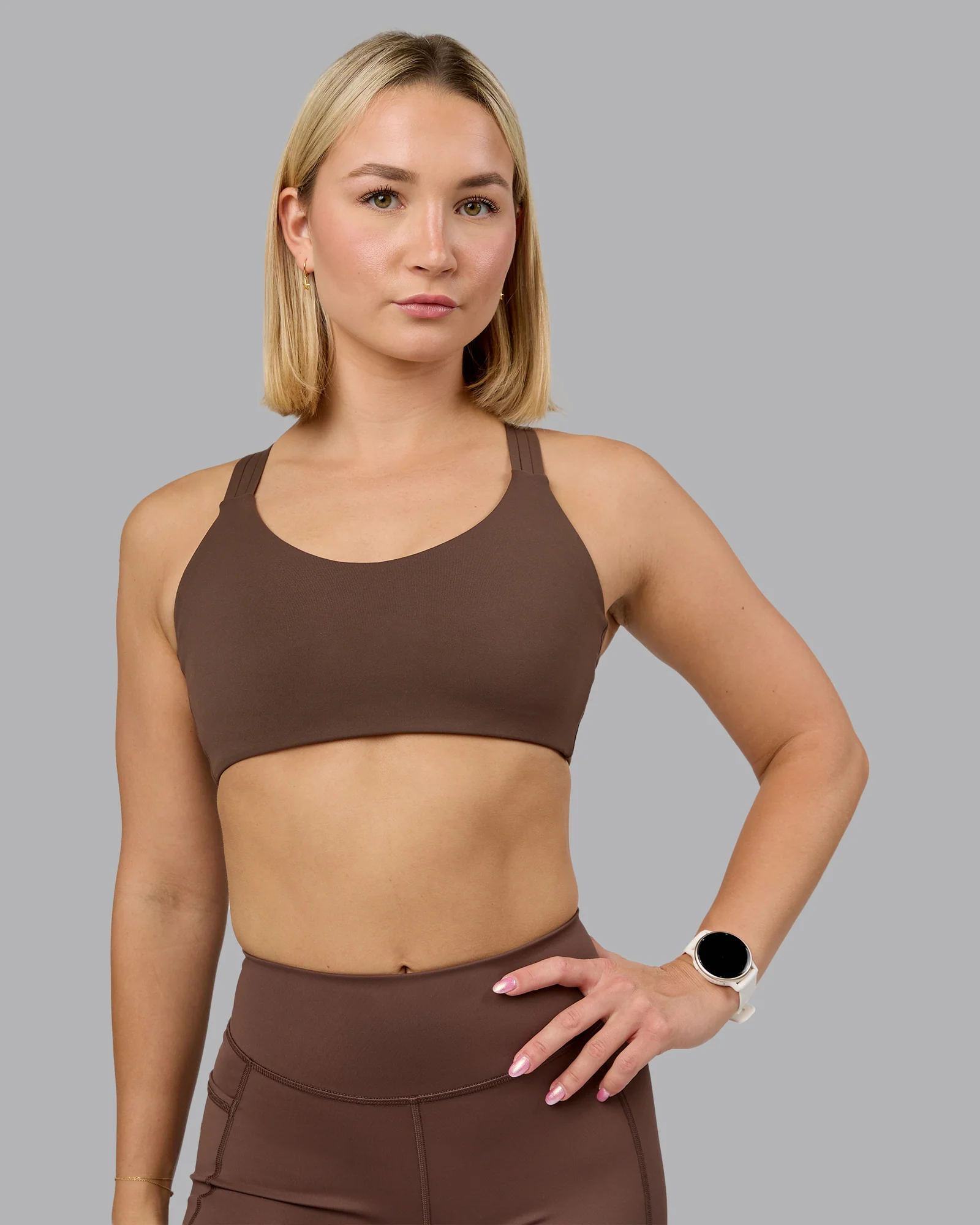 Push The Limit Sports Bra - Chocolate Martini