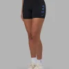 Rep Ultra High-Rise 4" Short Pockets - Black-Power Cobalt