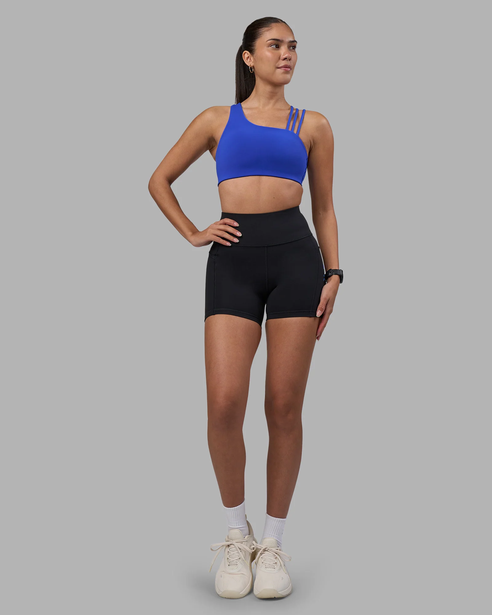 Rep Ultra High-Rise 4" Short Pockets - Black-Power Cobalt