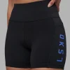 Rep Ultra High-Rise 4" Short Pockets - Black-Power Cobalt
