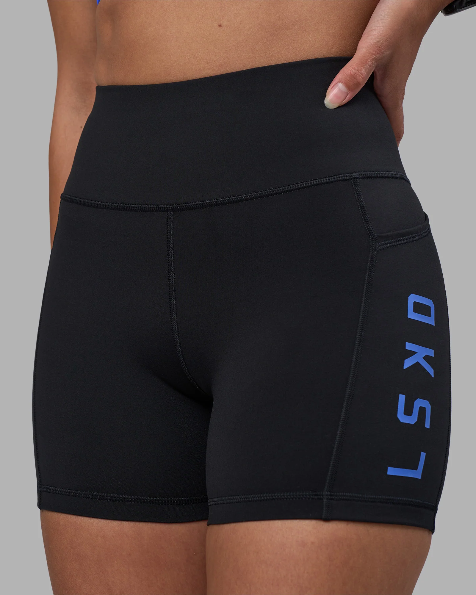 Rep Ultra High-Rise 4" Short Pockets - Black-Power Cobalt