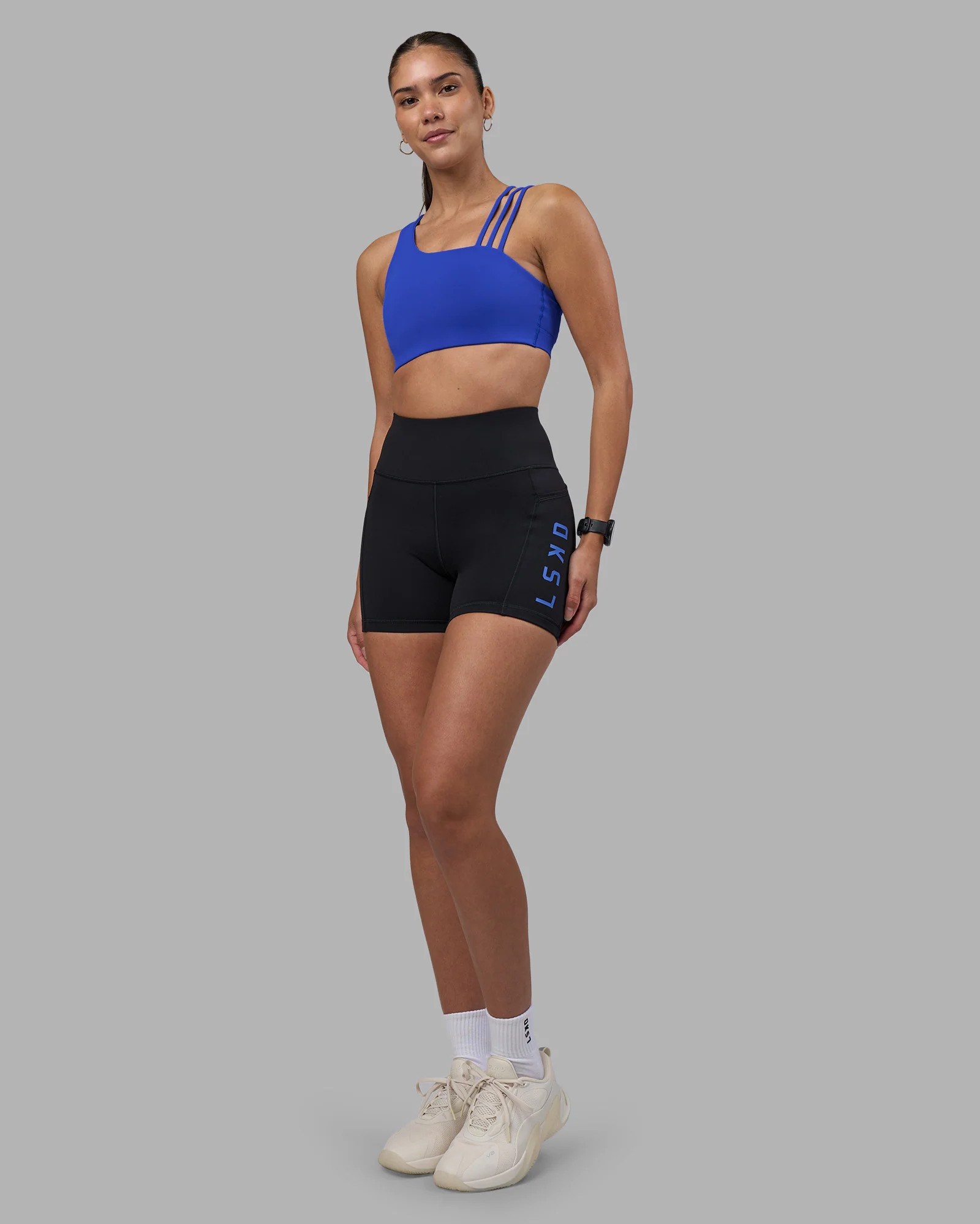 Rep Ultra High-Rise 4" Short Pockets - Black-Power Cobalt
