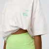 Sticker Heavyweight Oversized Tee - Off White-Jelly Mint