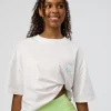 Sticker Heavyweight Oversized Tee - Off White-Jelly Mint