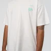 Sticker Heavyweight Oversized Tee - Off White-Jelly Mint