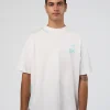 Sticker Heavyweight Oversized Tee - Off White-Jelly Mint