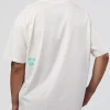 Sticker Heavyweight Oversized Tee - Off White-Jelly Mint