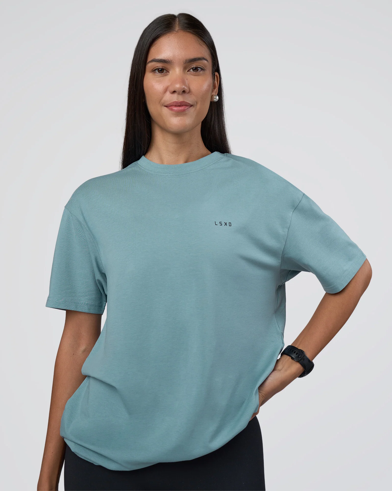 Research Department FLXCotton Oversized Tee - Smoke Blue