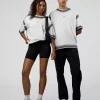 Urban Blur Heavyweight Unisex Oversized Tee - White-Black