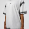 Urban Blur Heavyweight Unisex Oversized Tee - White-Black