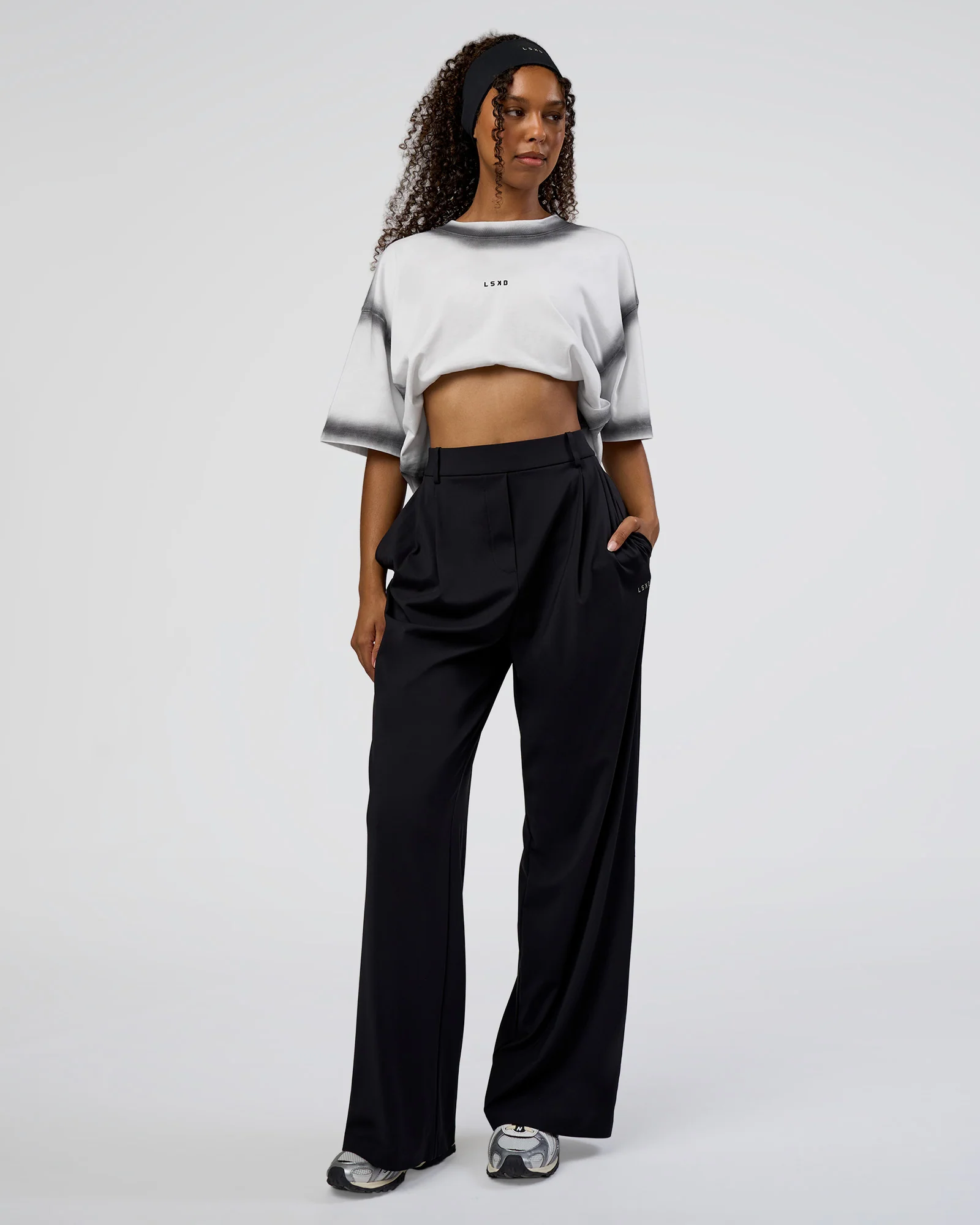 Urban Blur Heavyweight Unisex Oversized Tee - White-Black