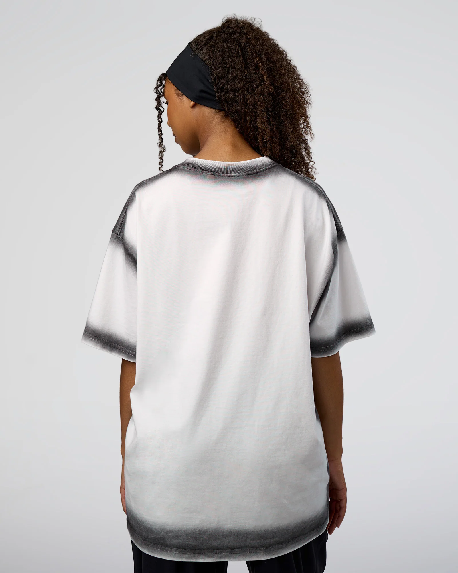 Urban Blur Heavyweight Unisex Oversized Tee - White-Black