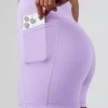 Fusion Ultra High-Rise 4" Short Pockets - Pale Lilac