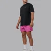 Washed Empower Oversize Tee - Black-Berry Pink