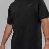 Washed Empower Oversize Tee - Black-Berry Pink