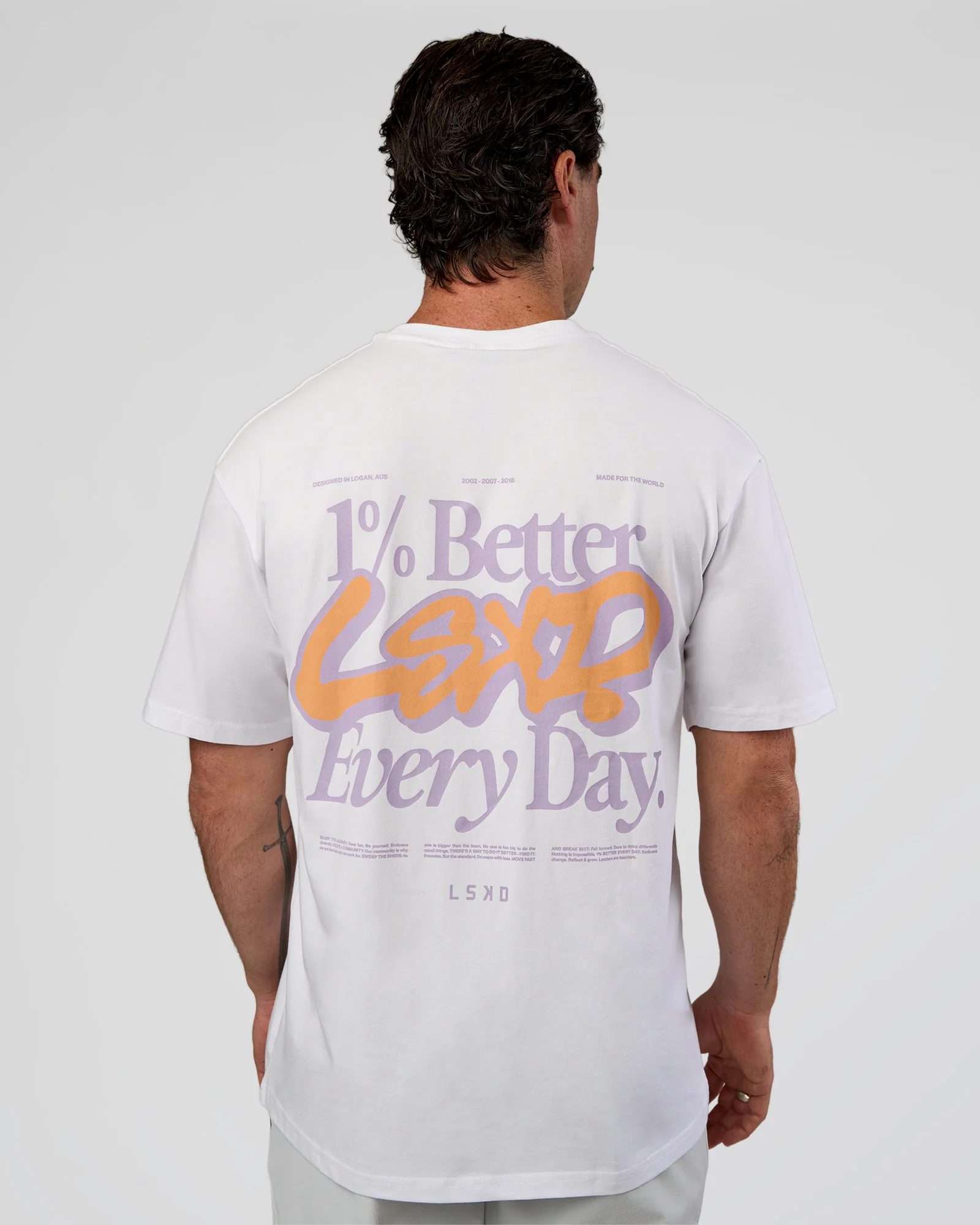 1609-break-through-flxcotton-oversized-tee-white-pale-lilac-2.webp Break Through FLXCotton Oversized Tee - White-Pale Lilac