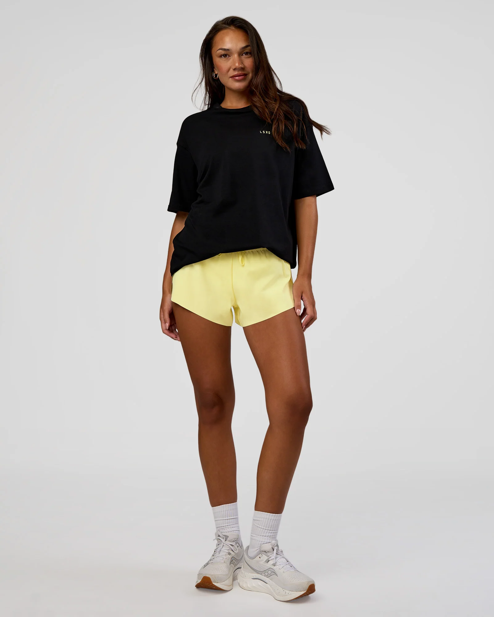 High Run FLXCotton Oversized Tee - Black-Yellow Fizz