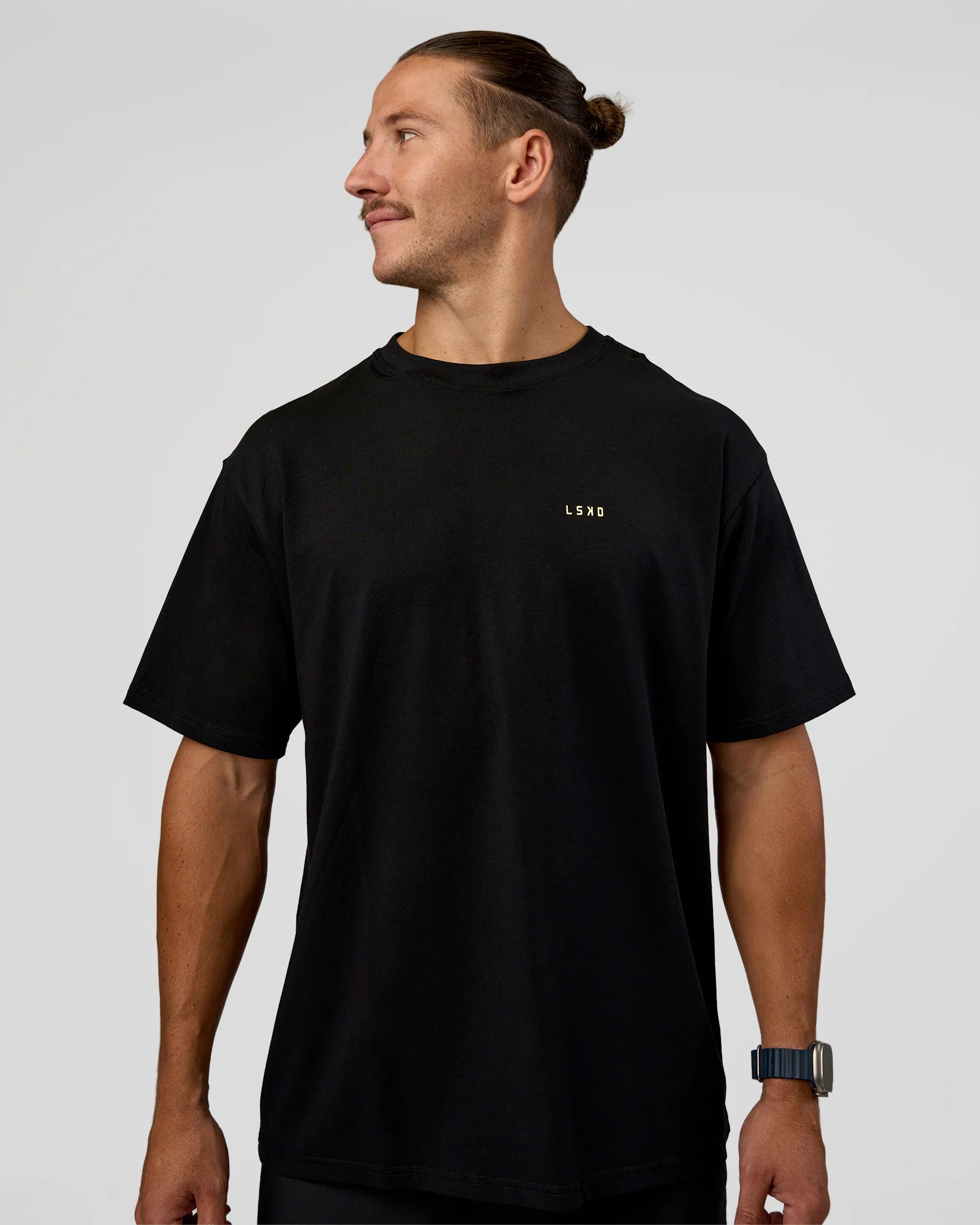 High Run FLXCotton Oversized Tee - Black-Yellow Fizz