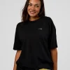High Run FLXCotton Oversized Tee - Black-Yellow Fizz