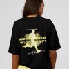 High Run FLXCotton Oversized Tee - Black-Yellow Fizz