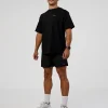 High Run FLXCotton Oversized Tee - Black-Yellow Fizz