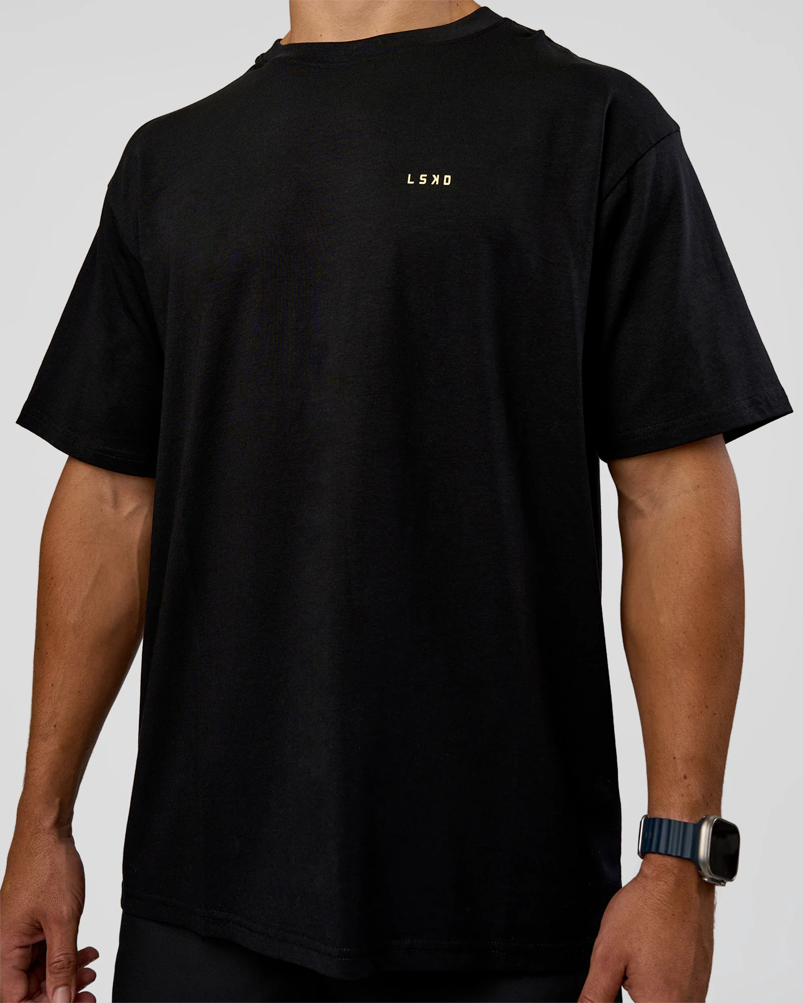 High Run FLXCotton Oversized Tee - Black-Yellow Fizz