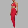 Fusion Ultra High-Rise Full Length Legging Pockets - Scarlet