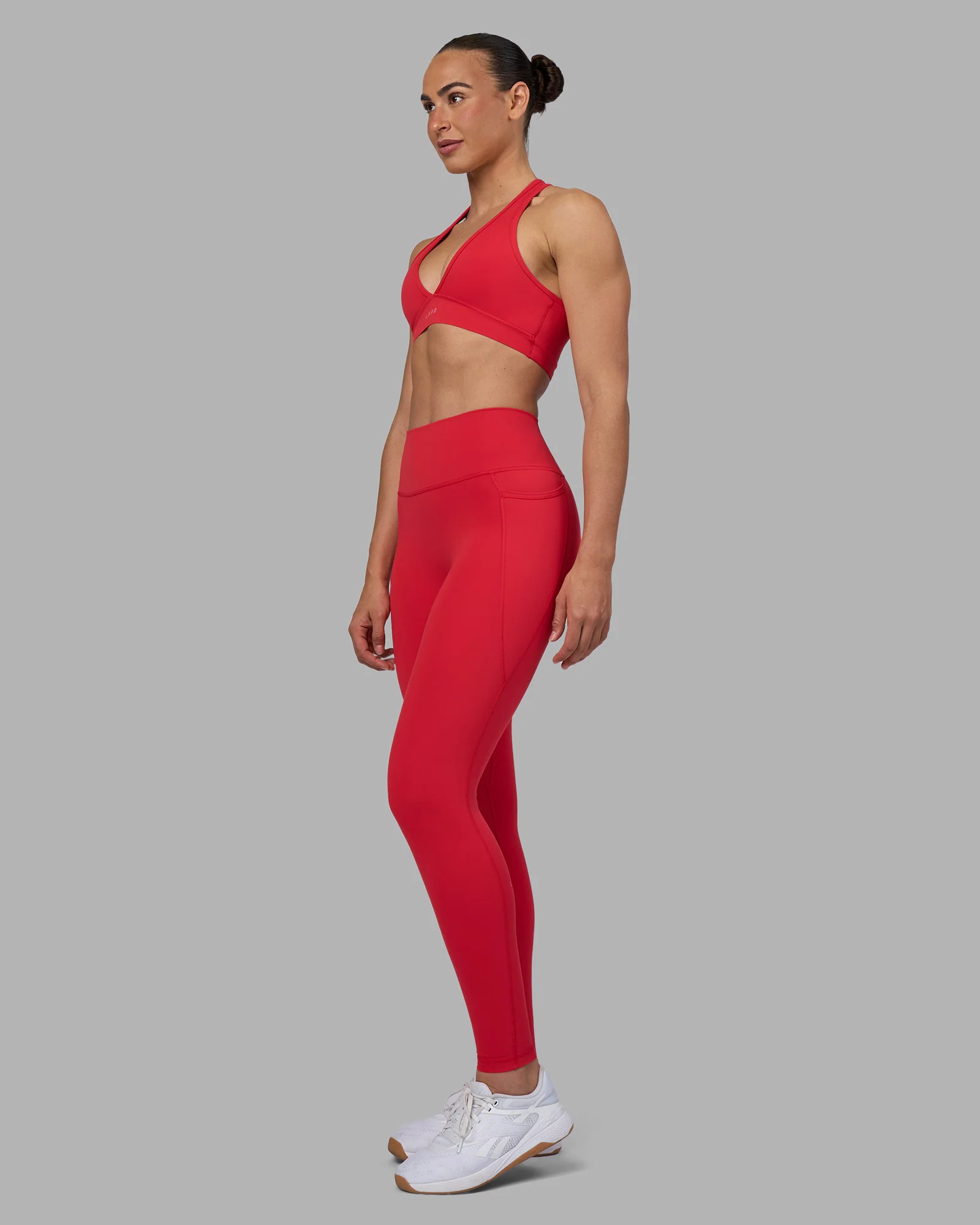 Fusion Ultra High-Rise Full Length Legging Pockets - Scarlet